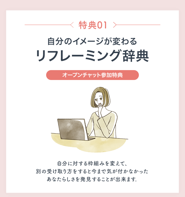 特典01自分のイメージが変わるリフレーミング時点